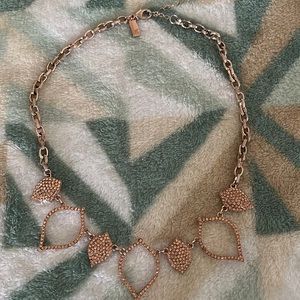 I.N.C rose gold necklace with matching dangling earrings set